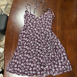 Maroon Floral Dress Size 6